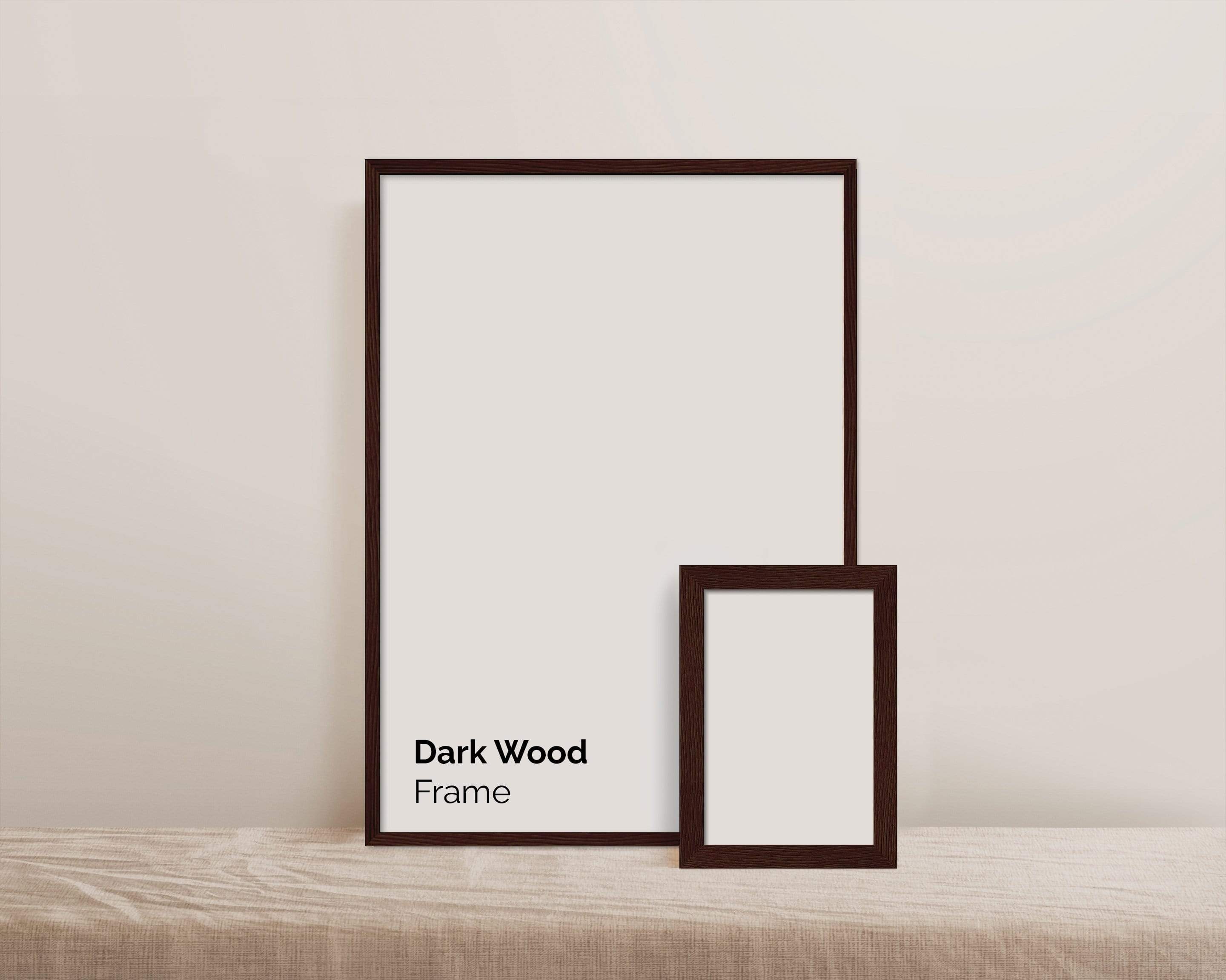 dark wooden frame